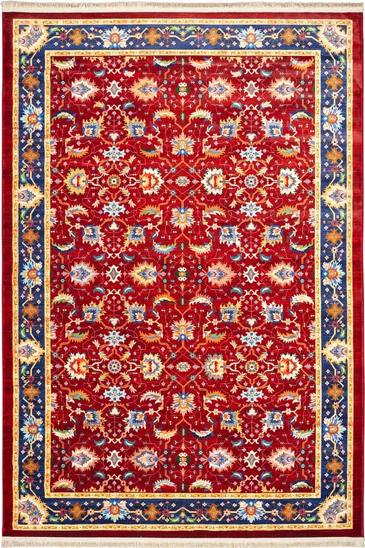 فرش محتشم 1000 شانه کلکسیون سنتی کد 900407 زمینه لاکی (غیربرجسته)