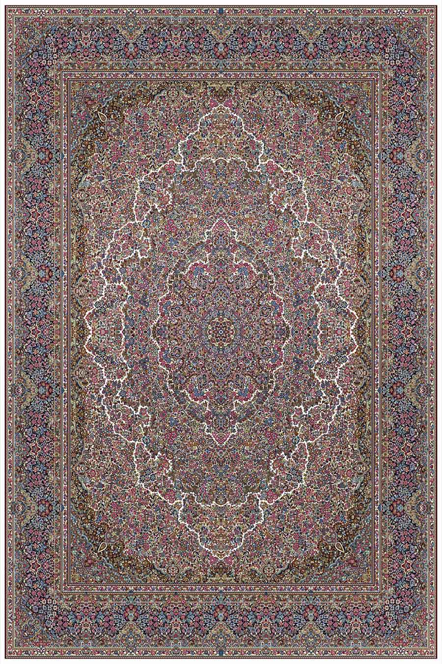 فرش ستاره کویر یزد 700 شانه کلکسیون شاهکار نوین کد Y126 زمینه 3209