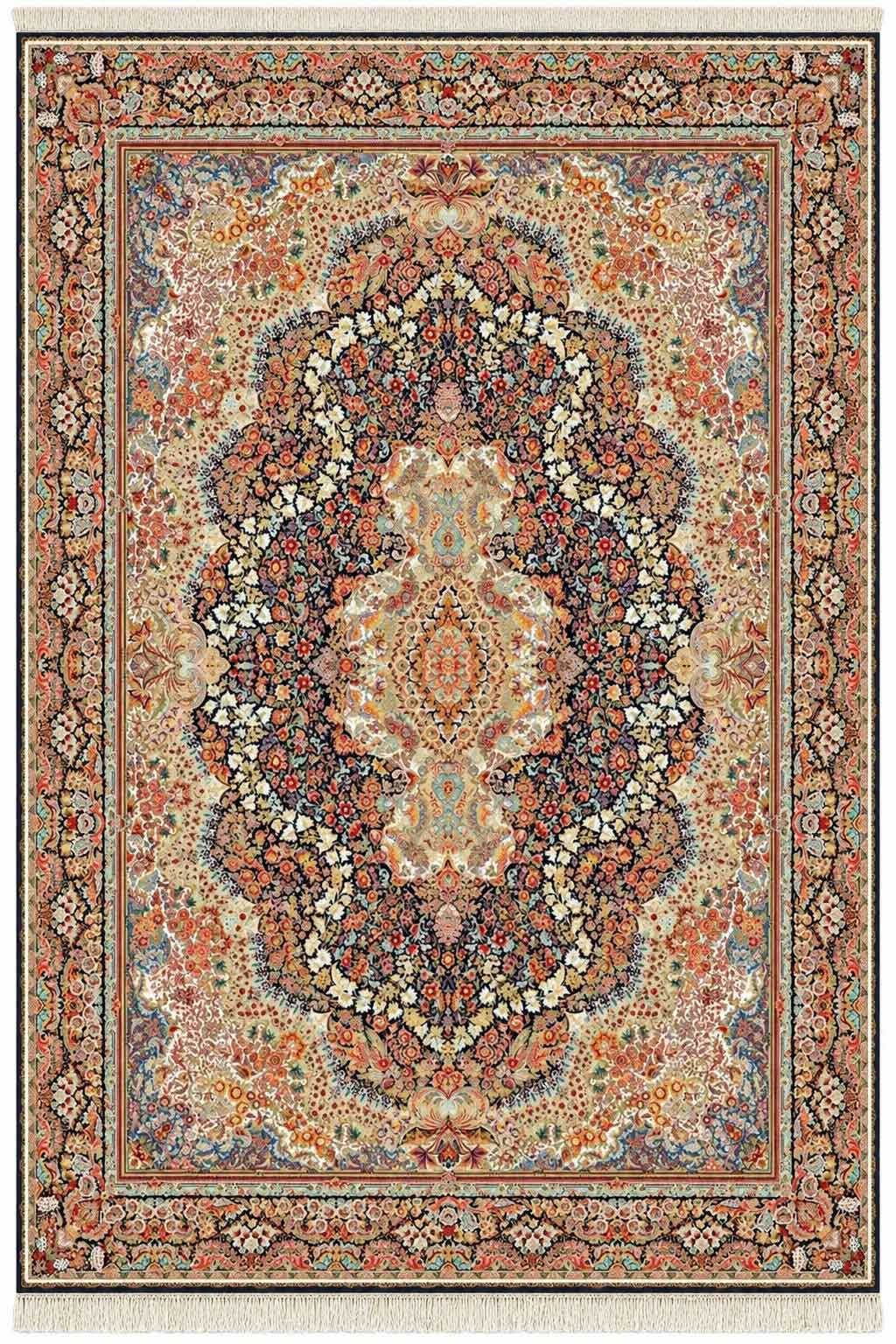 فرش کاشان 700 شانه کلکسیون نوستالژی طرح گلستان (رنگبندی متنوع)