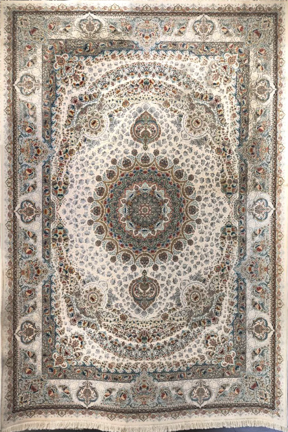 فرش ستاره کویر یزد 1500 شانه کلکسیون ستارگان کویر کد TX501 زمینه 1003 (برجسته)