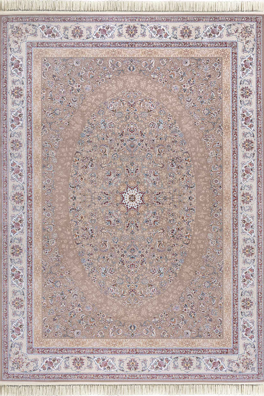 فرش داریوش 1500 شانه کلکسیون مینیاتور کد D1526 زمینه ترمه ای (برجسته)