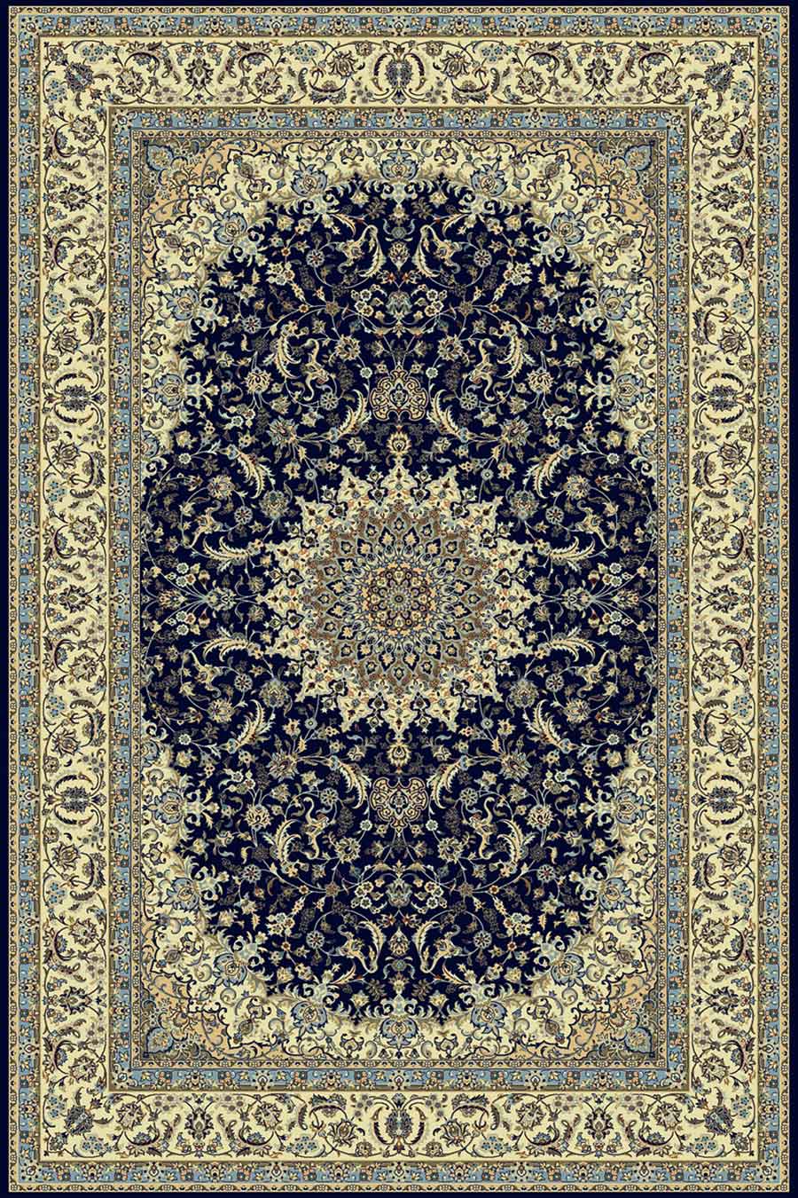 فرش ستاره کویر یزد 700 شانه کلکسیون زهره نوین کد H02 زمینه 1190