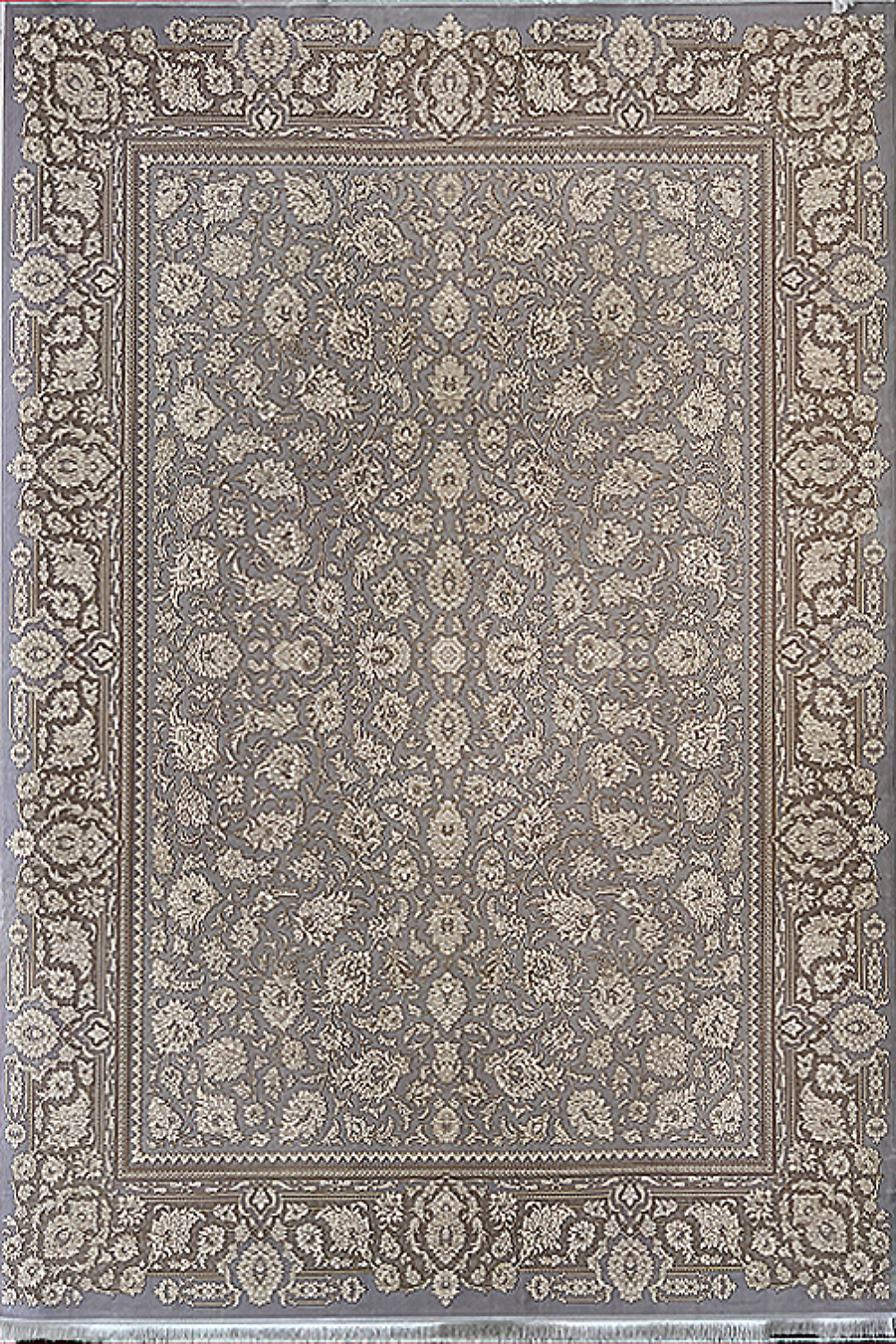 فرش باستان یزد 1200 شانه کد 19-10 زمینه فیلی (برجسته)