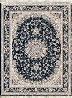 فرش داریوش 1500 شانه کد 1585 زمینه سورمه ای (برجسته)