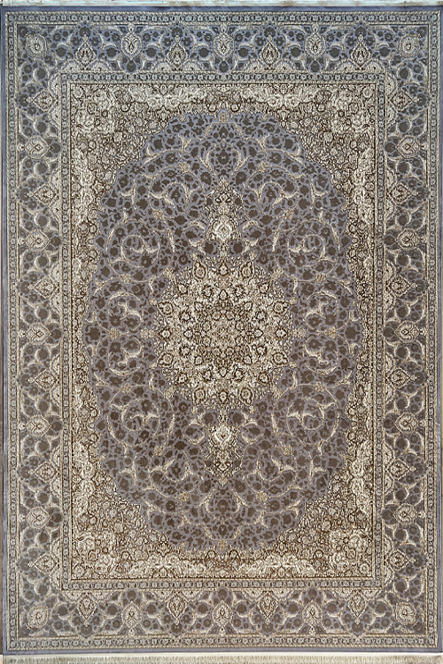 فرش باستان یزد 1200 شانه کد 34-10 زمینه فیلی (برجسته)