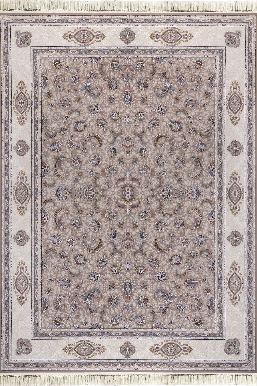 فرش داریوش 1500 شانه کلکسیون مینیاتور کد D1524 زمینه ترمه ای (برجسته)