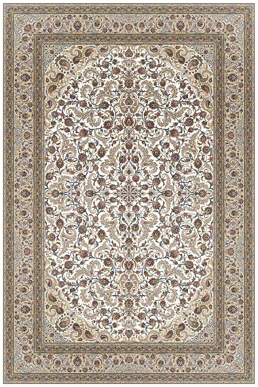 فرش ستاره کویر یزد 1000 شانه کلکسیون عالی قاپو کد HA52 زمینه 3002 (برجسته)