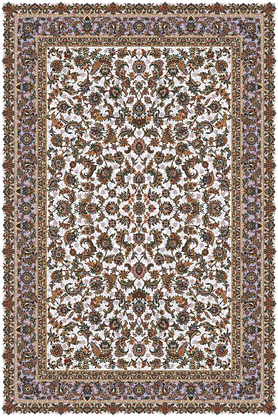 فرش ستاره کویر یزد 700 شانه کلکسیون شهریار کد Q46 زمینه 1008 (غیربرجسته)