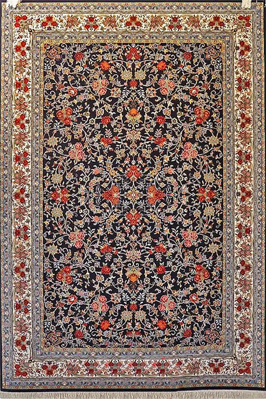 فرش ستاره کویر یزد 700 شانه کلکسیون شاهکار نوین کد N110 زمینه 2590 (غیربرجسته)