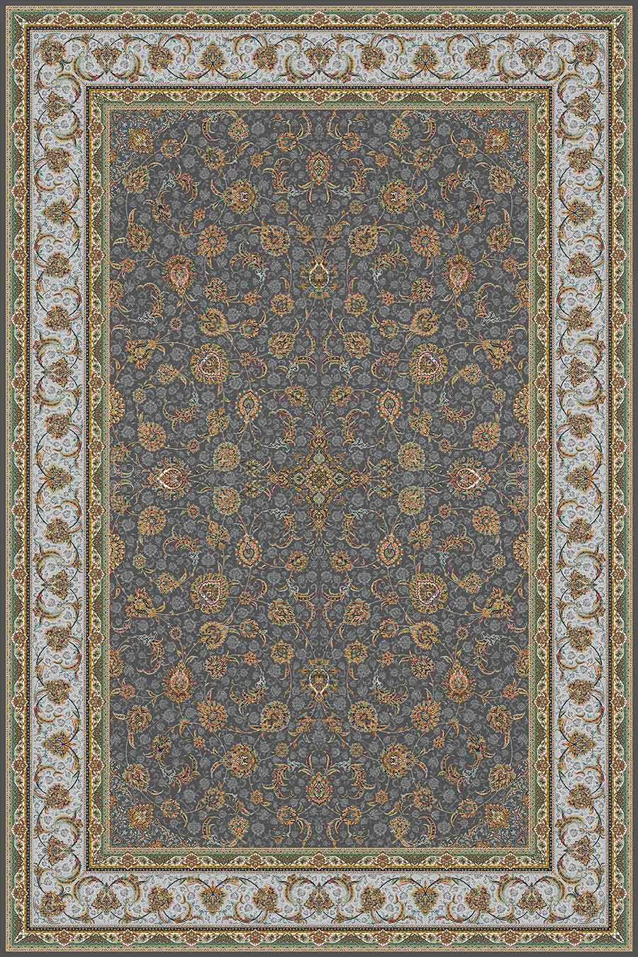 فرش ستاره کویر یزد 1500 شانه کلکسیون ستارگان کویر کد TX502 زمینه 1073 (برجسته)