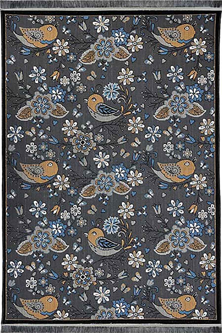 گلیم ماشینی جزیره کد 504 زمینه نقره ای (غیربرجسته)