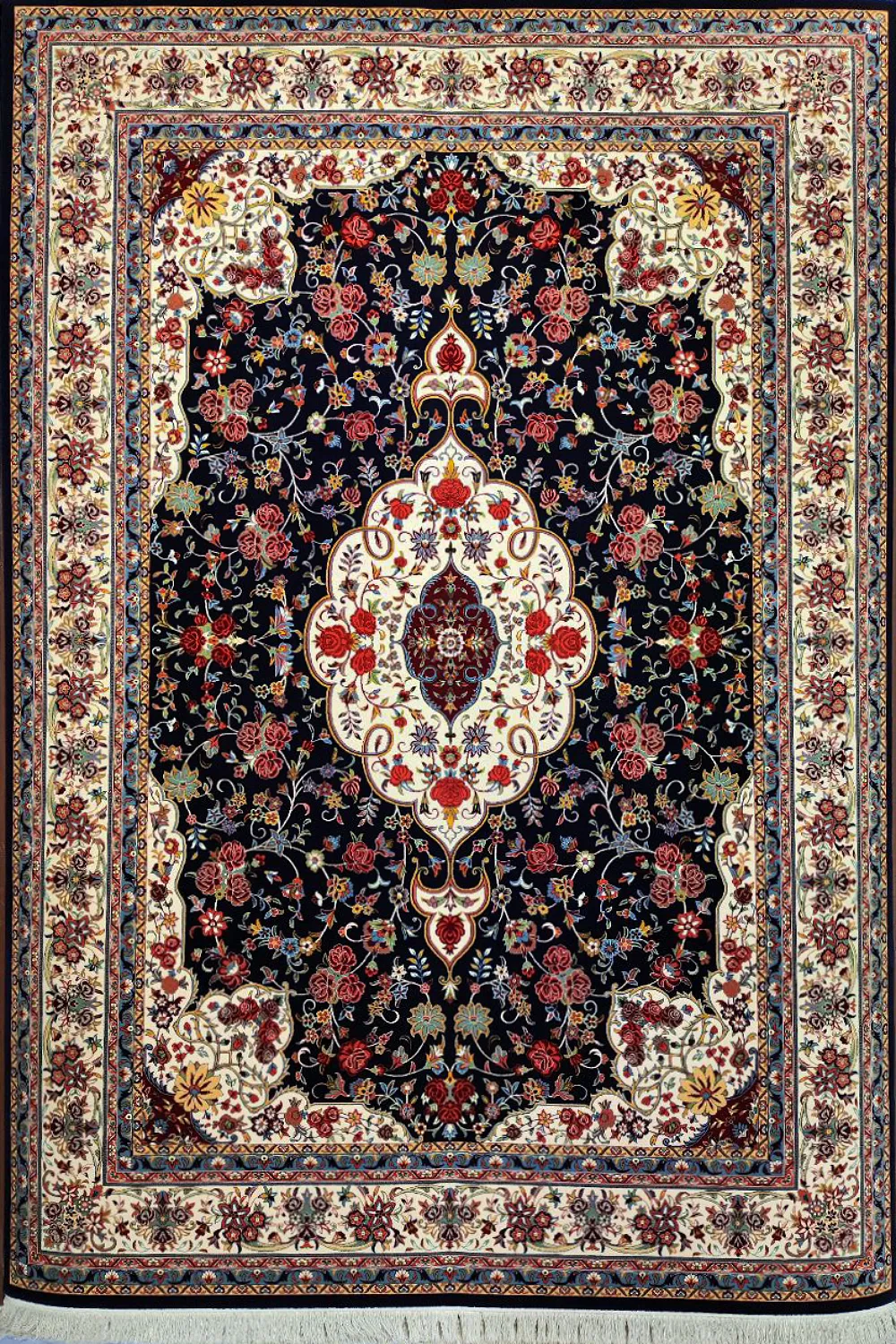 فرش ستاره کویر یزد 700 شانه کلکسیون شاهکار نوین کد N83 زمینه 2590 (غیربرجسته)