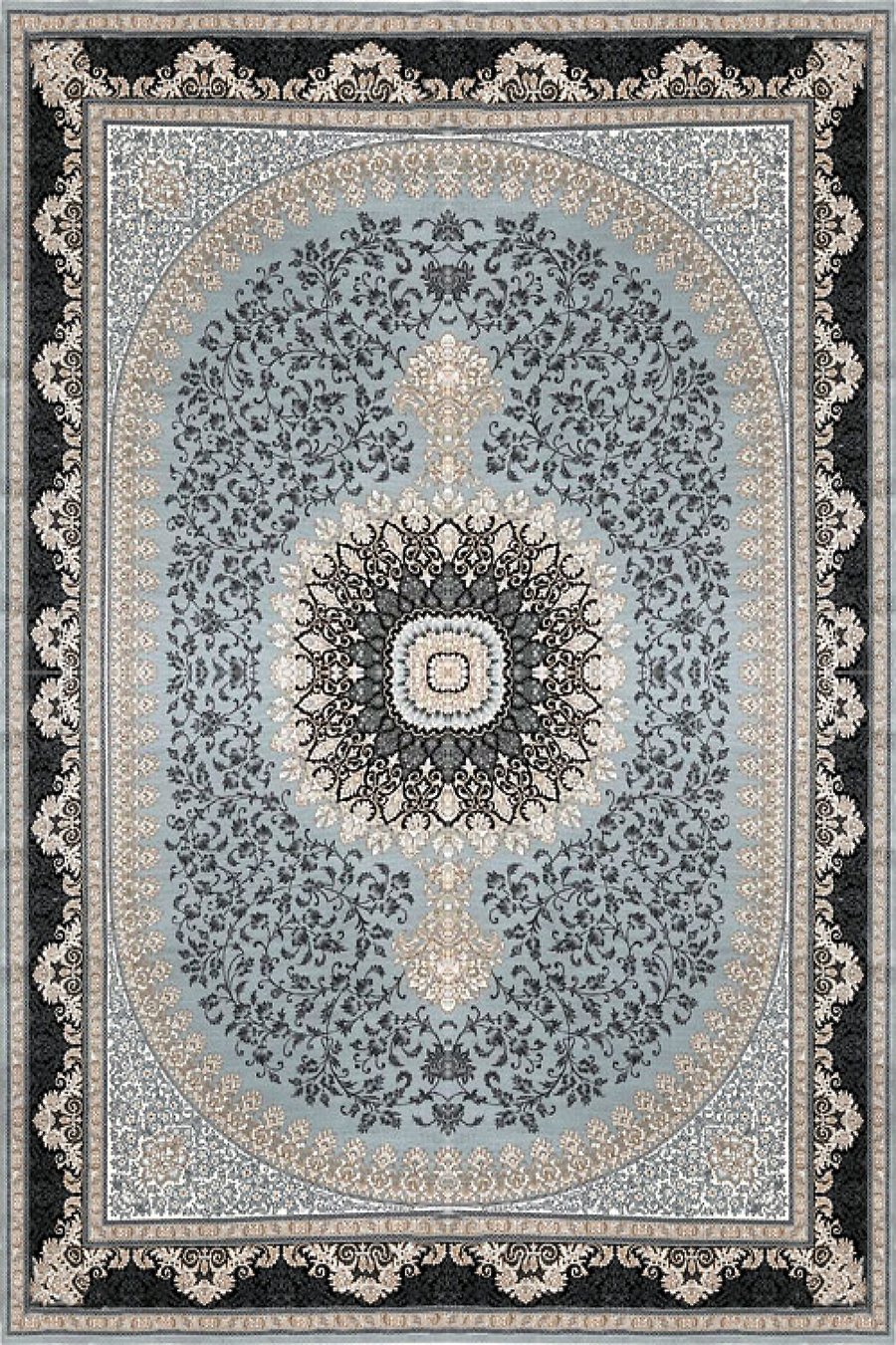 فرش ستاره پانیذ 700 شانه طرح هستی نقره ای (غیربرجسته)