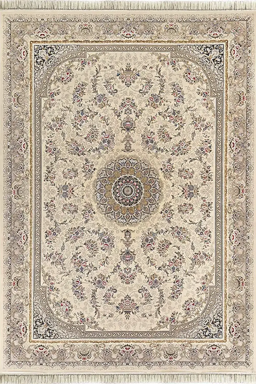 فرش داریوش 1200 شانه کلکسیون هیلتون کد 1203 زمینه کرم (برجسته)