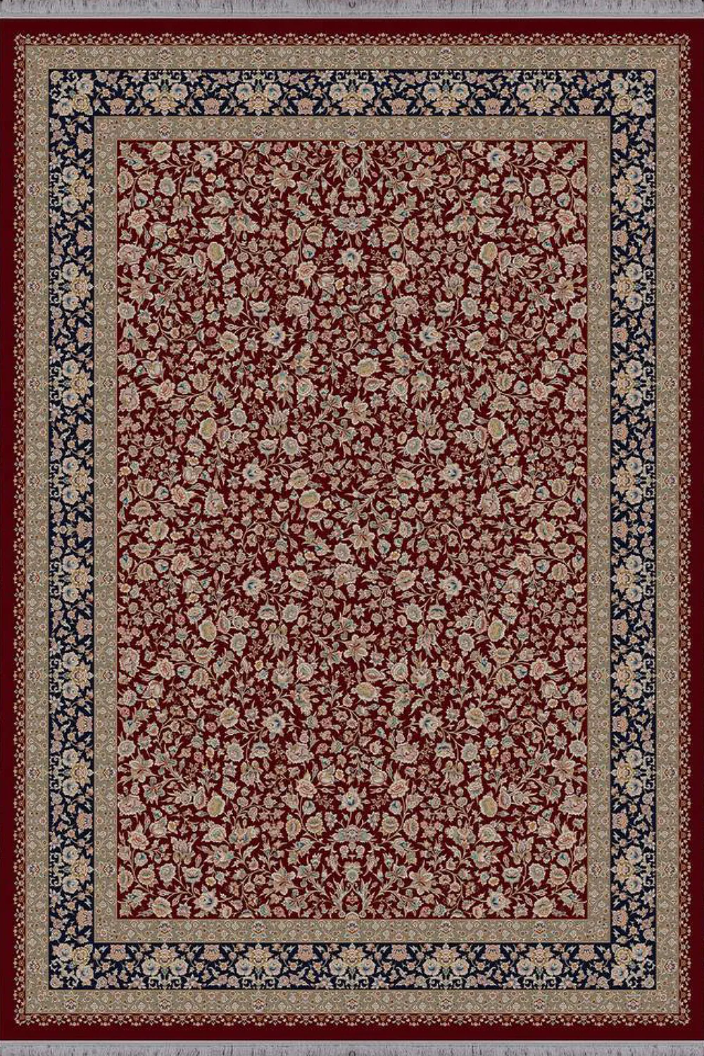 فرش آراد 1500 شانه کلکسیون کاسیان طرح قصه زمینه لاکی (برجسته)