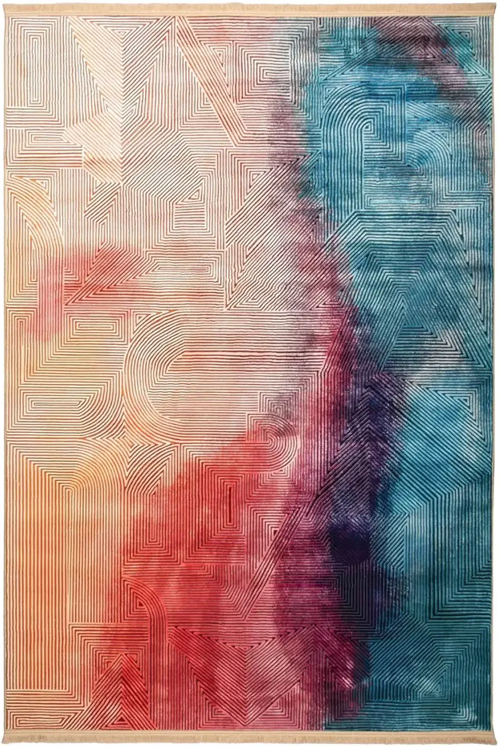 فرش محتشم 1200 شانه مدرن کد 300621 تمام رنگ (غیربرجسته)