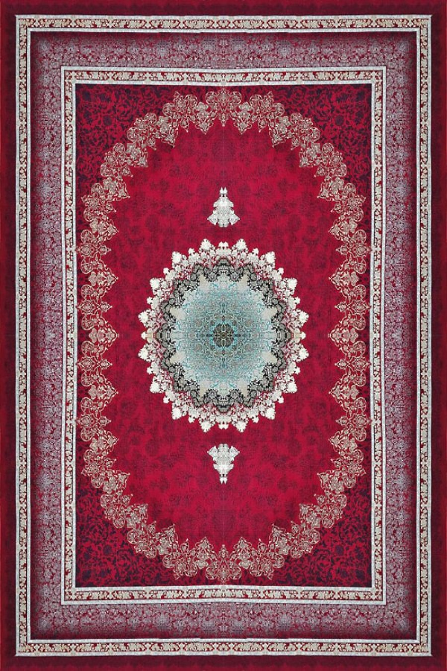 فرش ستاره پانیذ 700 شانه طرح مهر زمینه رناسی (غیربرجسته)