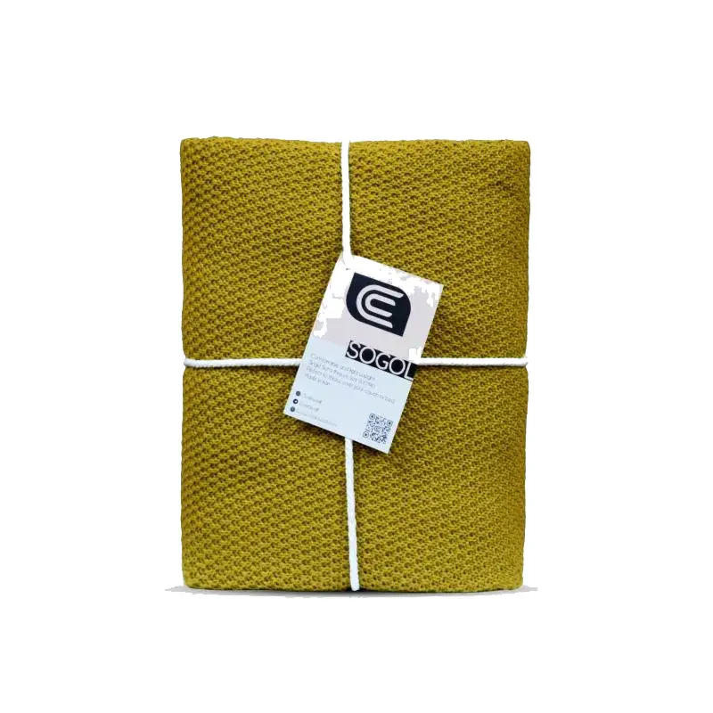 شال مبل کلکسیون سوگل سایز 200*140 سانتی متر رنگ خردلی