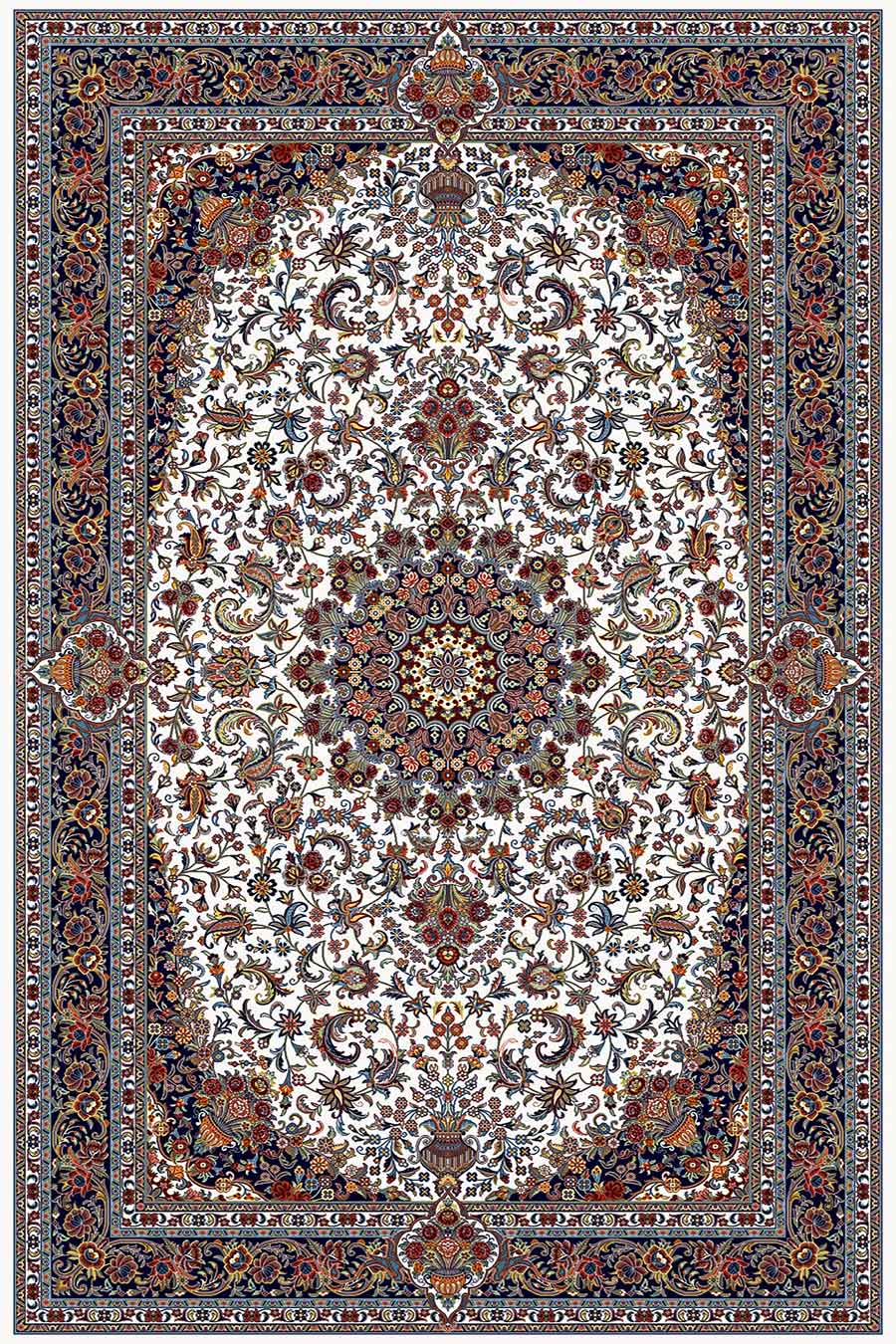 فرش ستاره کویر یزد 700 شانه کلکسیون شاهکار نوین کد N188 زمینه 2509