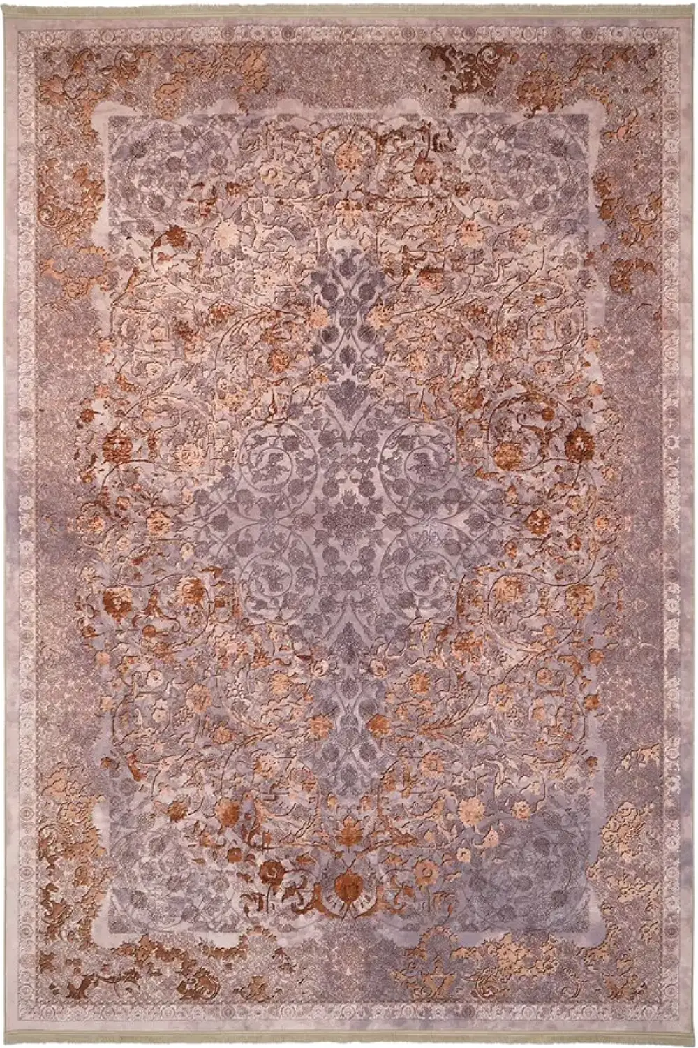 فرش محتشم کهنه نما 1200 شانه کد 300606 زمینه کرم (غیربرجسته)