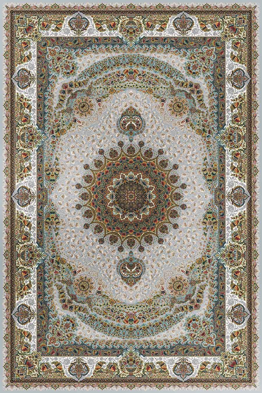 فرش ستاره کویر یزد 1500 شانه کلکسیون ستارگان کویر کد TX501 زمینه 1030 (برجسته)