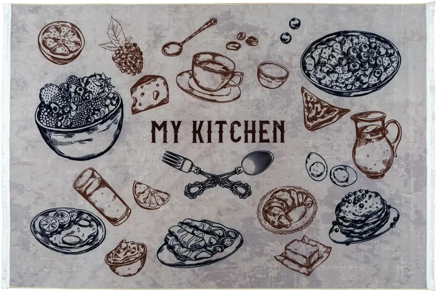 فرش محتشم آشپزخانه کد 101422 زمینه تمام رنگ (غیربرجسته)