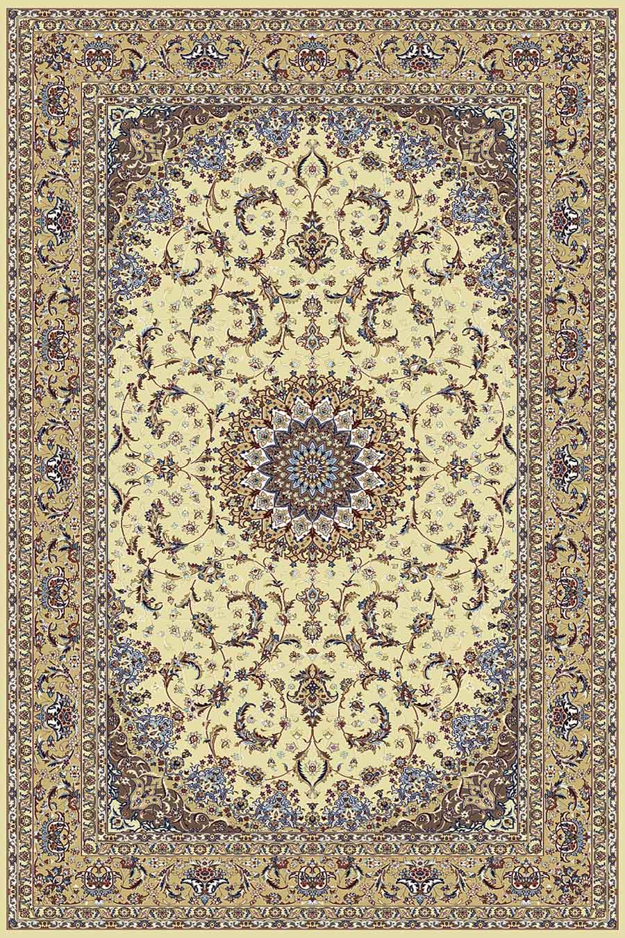 فرش ستاره کویر یزد 500 شانه کلکسیون شاه عباسی کد X42 زمینه 1701