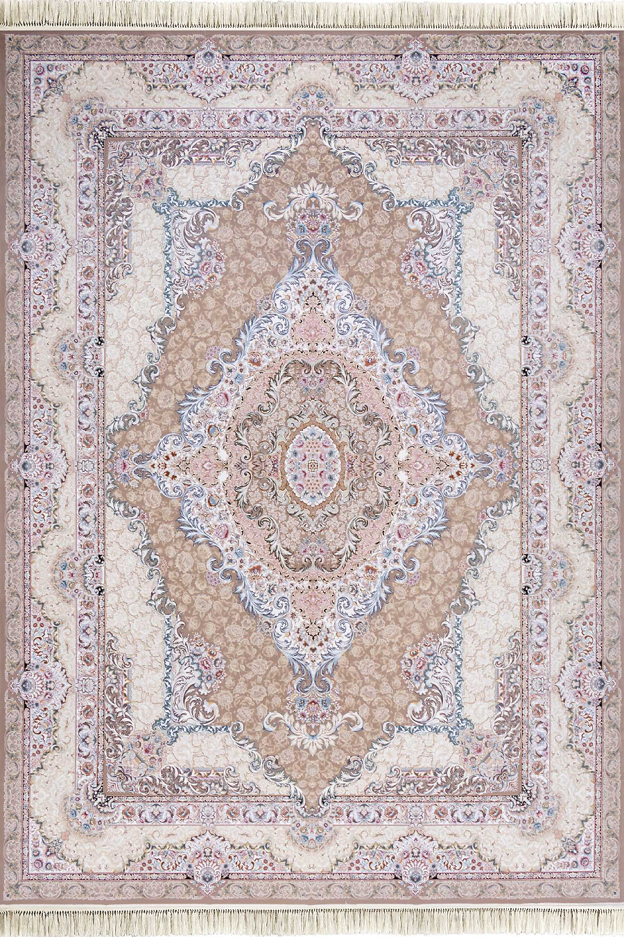 فرش داریوش 1500 شانه کلکسیون مینیاتور کد D1540 زمینه ترمه ای (برجسته)