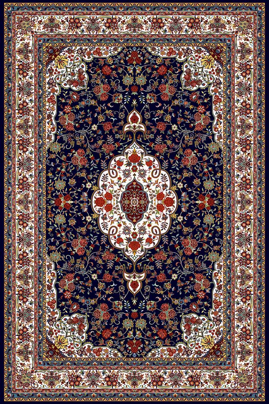 فرش ستاره کویر یزد 700 شانه کلکسیون شاهکار نوین کد N83 زمینه 2590