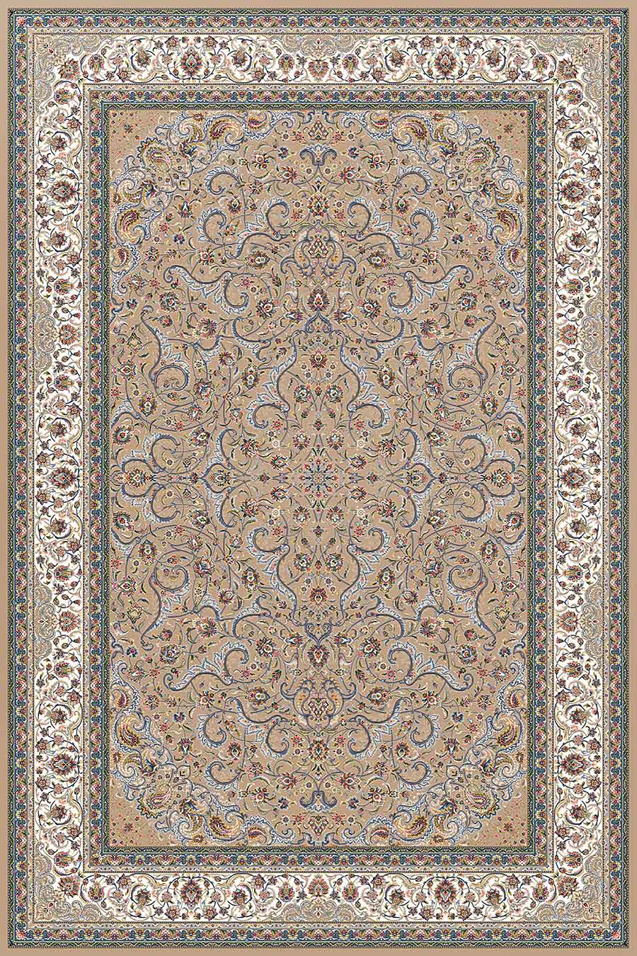 فرش ستاره کویر یزد 1000 شانه کلکسیون عالی قاپو کد HA52 زمینه 3010 (برجسته)