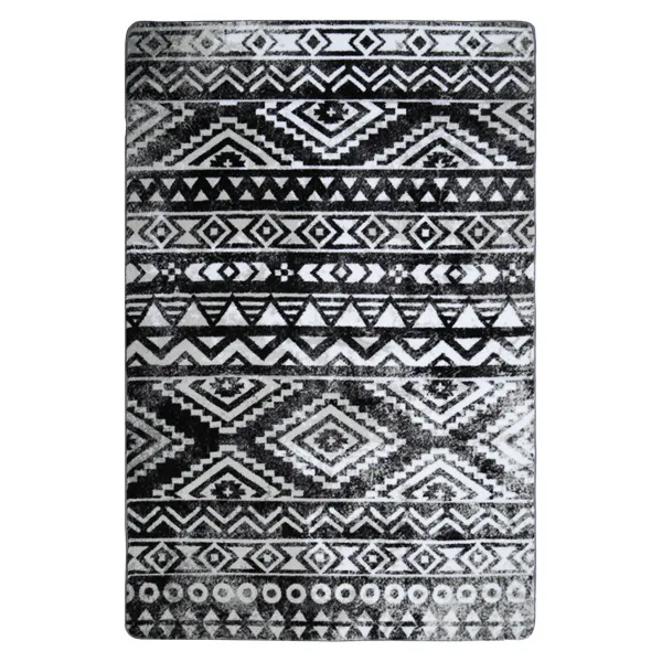 فرش زرباف سه بعدی پرزبلند طرح باتیس زمینه طوسی (شگی)