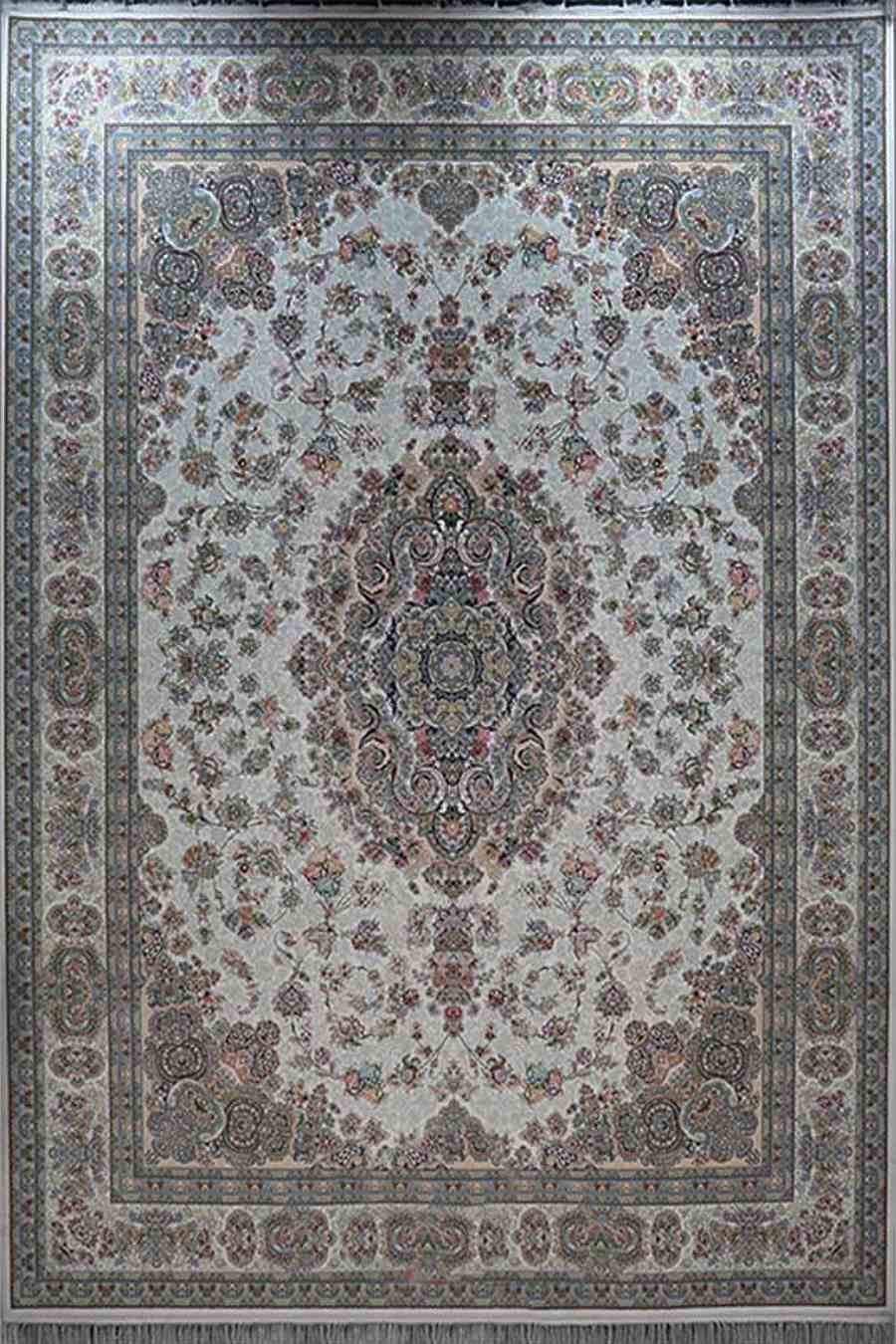 فرش مشهد 1500 شانه کد 815011 زمینه کرم