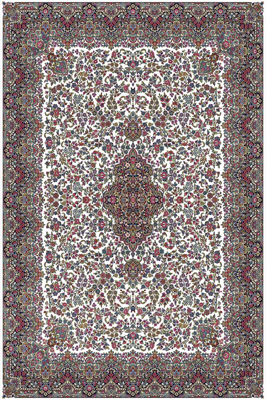 فرش ستاره کویر یزد 700 شانه کلکسیون شاهکار نوین کد Y080 زمینه 3209