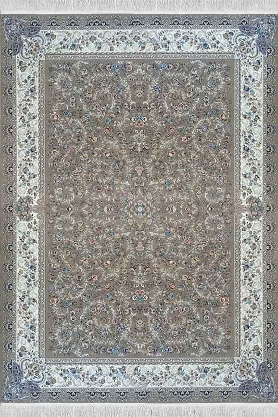 فرش مشهد 1700 شانه کد 817256 زمینه نسکافه ای (برجسته)