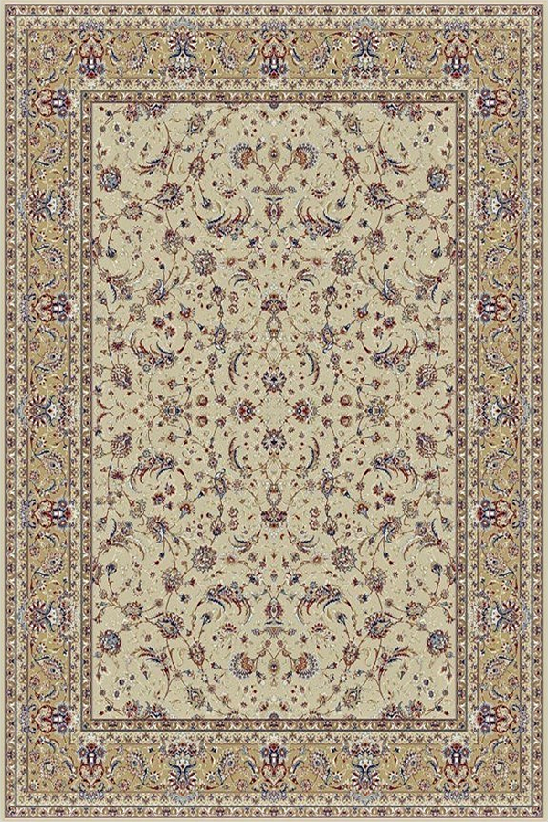 فرش ستاره کویر یزد 500 شانه کلکسیون شاه عباسی کد X45 زمینه 1401 (غیربرجسته)