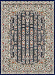 فرش ستاره کویر یزد 1500 شانه کد TX503 زمینه 1093 (برجسته)