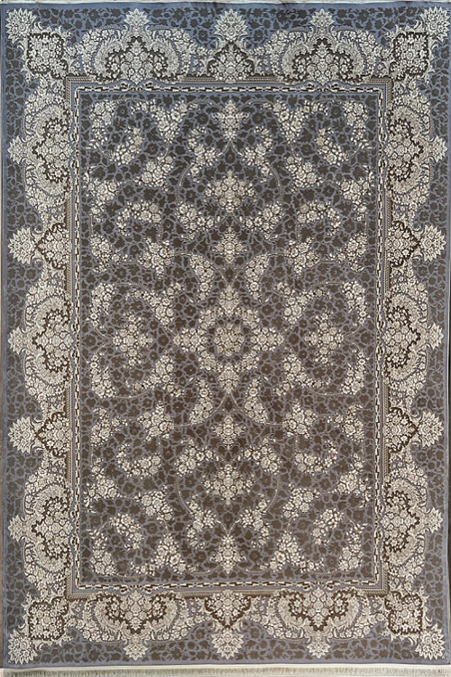 فرش باستان یزد 1200 شانه کد 32-10 زمینه فیلی (برجسته)