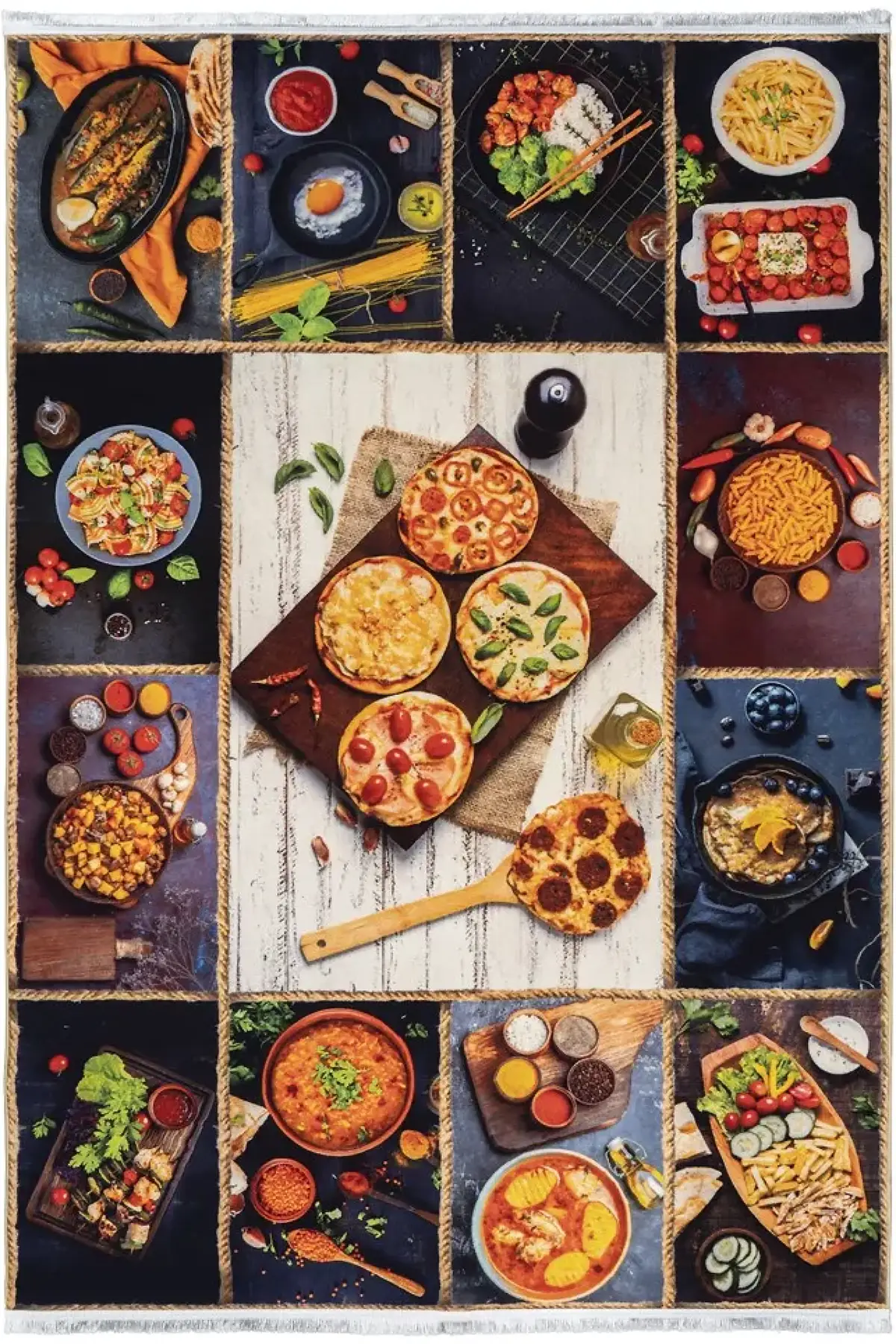 فرش محتشم آشپزخانه کد 101451 زمینه تمام رنگ (غیربرجسته)