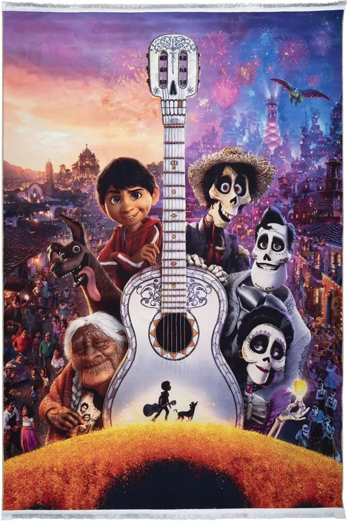 فرش محتشم اتاق کودک طرح کوکو کد 100203 زمینه تمام رنگ (غیربرجسته)