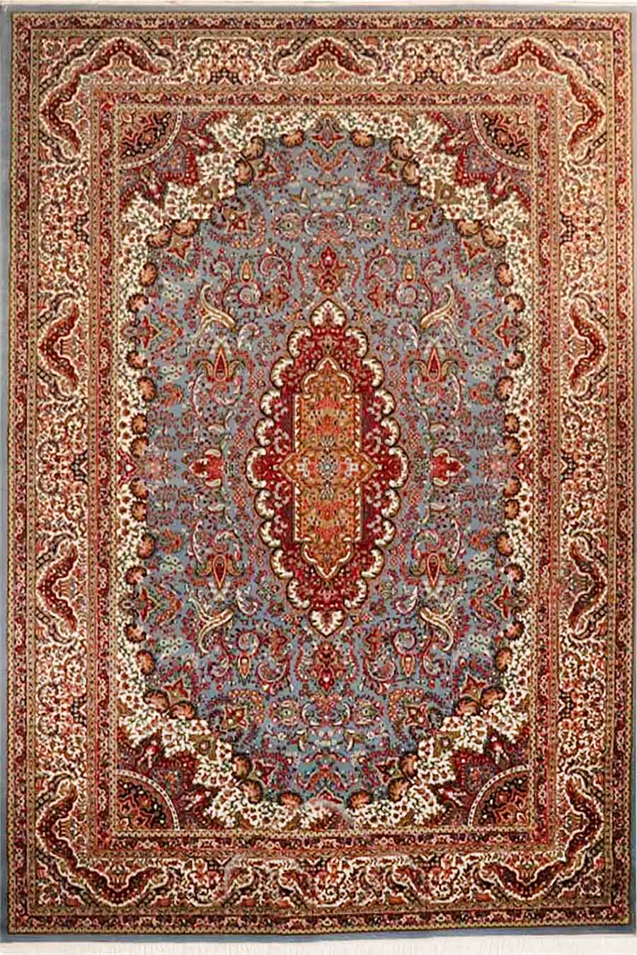 فرش ستاره کویر یزد 500 شانه کلکسیون ایساتیس کد K27 زمینه 8060 (غیربرجسته)