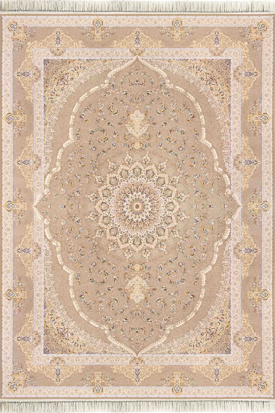 فرش داریوش 1500 شانه کلکسیون مینیاتور کد D1566 زمینه ترمه ای (برجسته)