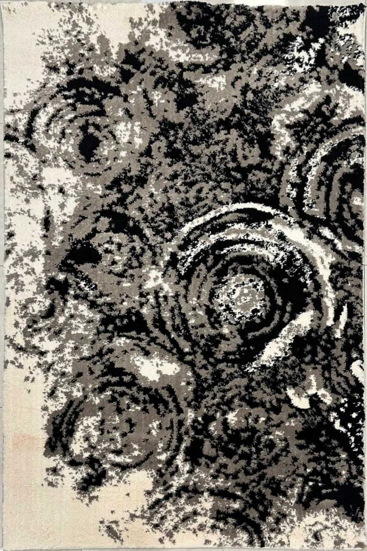 فرش آدینا پرزبلند کلکسیون ویلو کد 1739 زمینه کرم-طوسی (شگی)