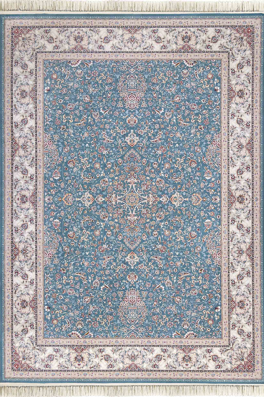 فرش داریوش 1500 شانه کلکسیون مینیاتور کد D1531 زمینه آبی (برجسته)