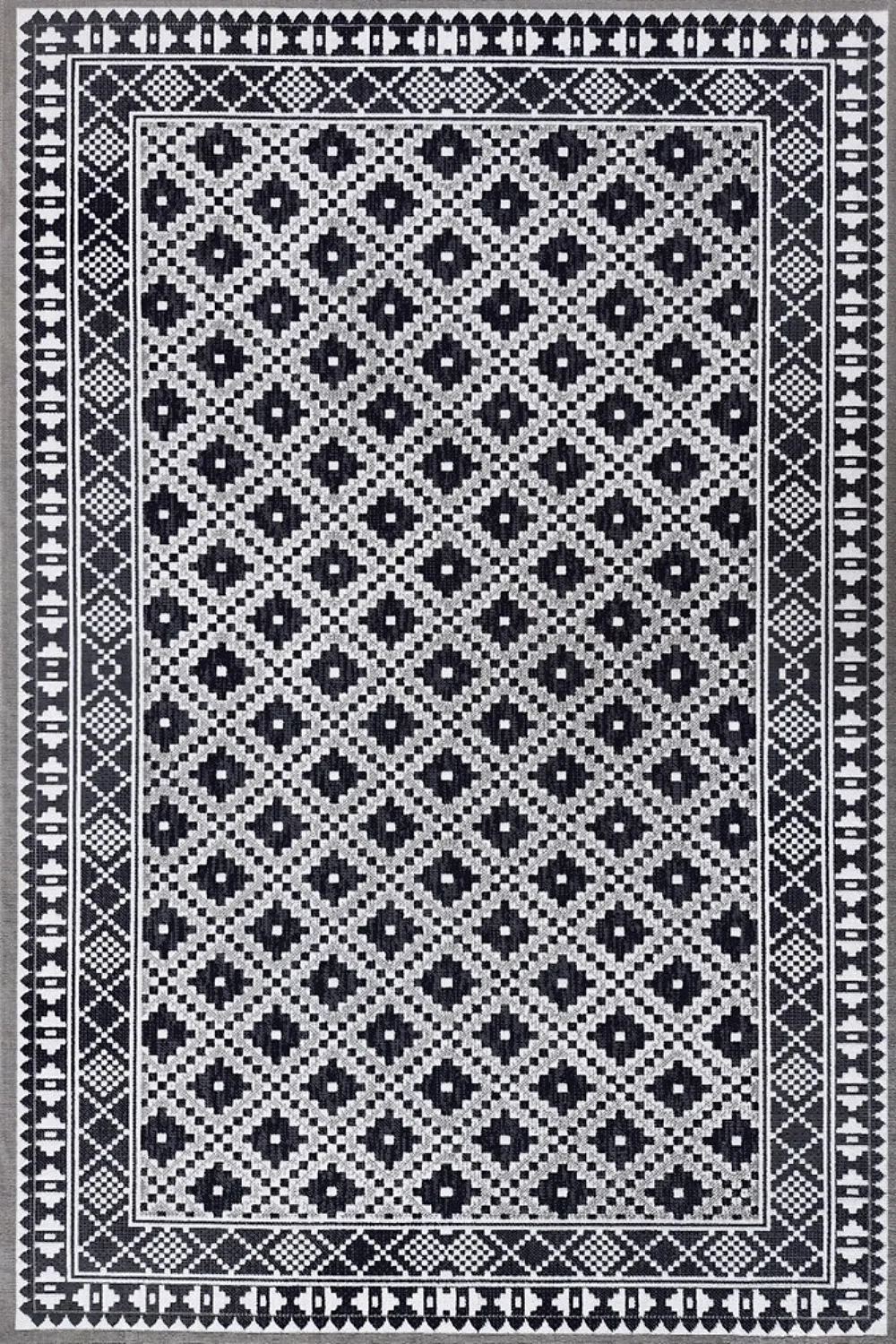 گلیم ماشینی جزیره کد 912A زمینه نقره ای (غیربرجسته)