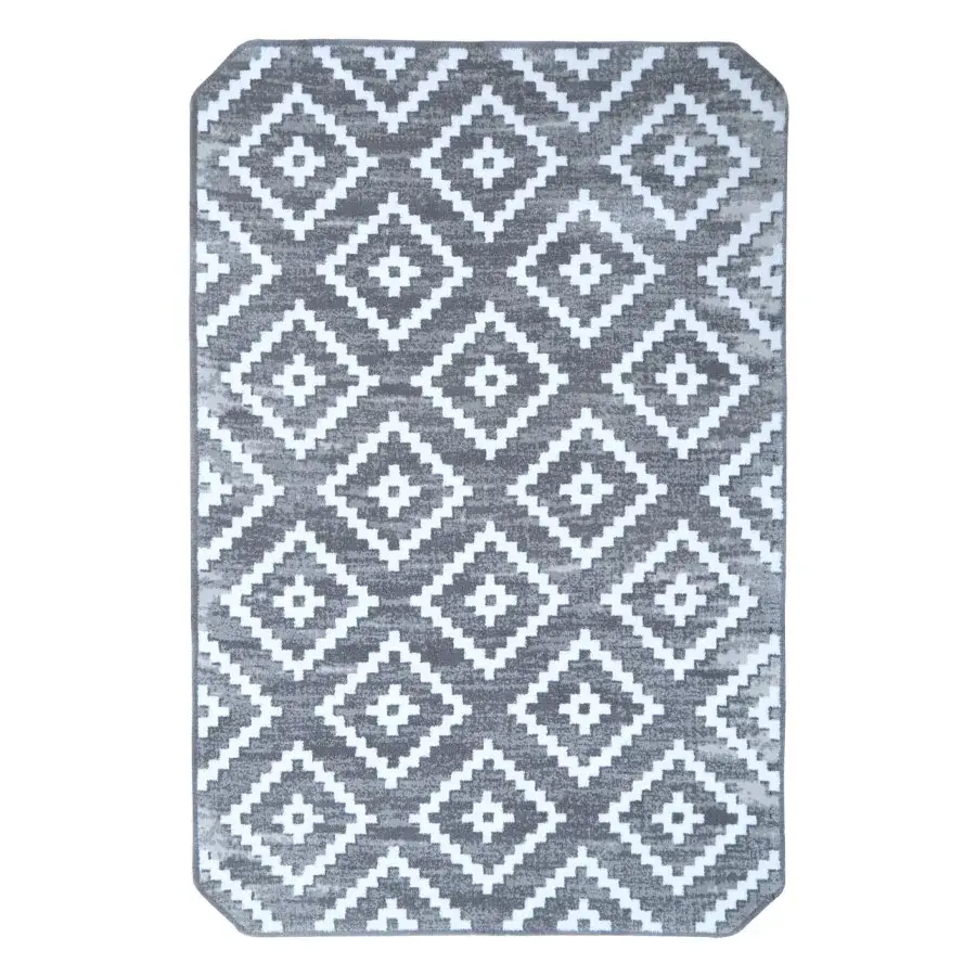 فرش زرباف سه بعدی پرزبلند طرح مایا زمینه طوسی (شگی)