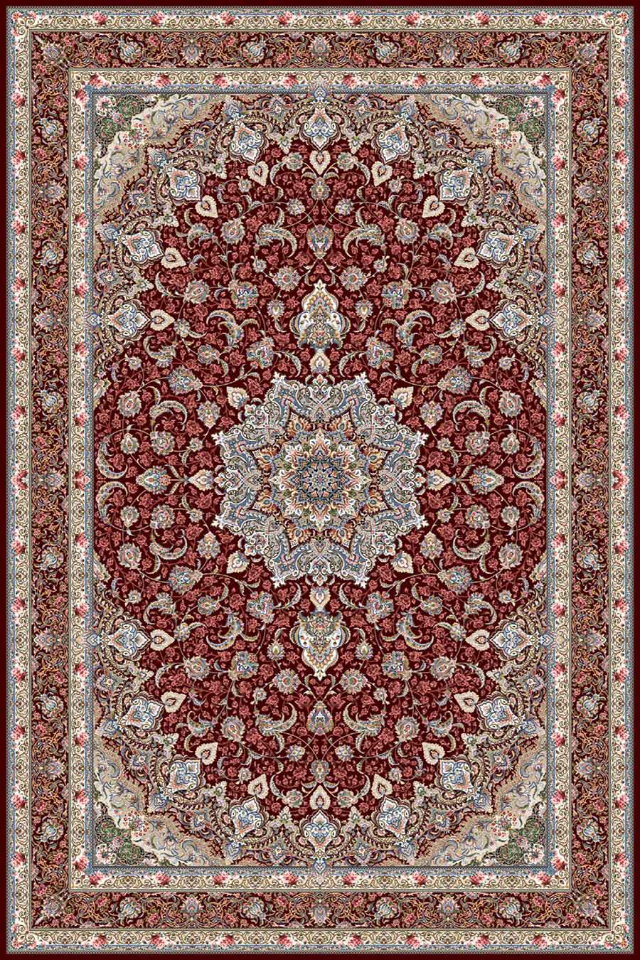 فرش ستاره کویر یزد 1000 شانه کلکسیون عالی قاپو کد HA50 زمینه 3055 (برجسته)