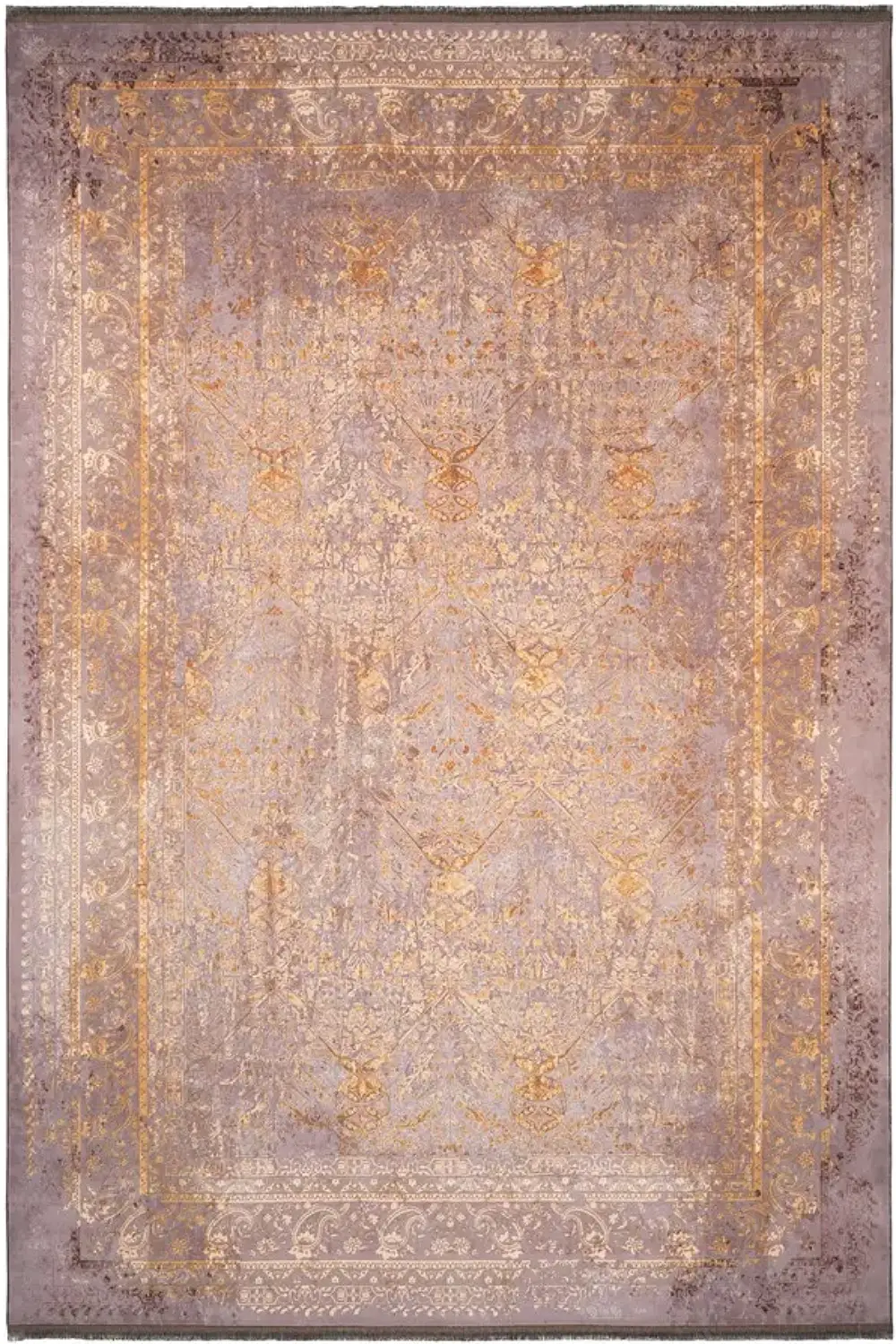 فرش محتشم کهنه نما 1200 شانه کد 300600 زمینه خاکستری (غیربرجسته)