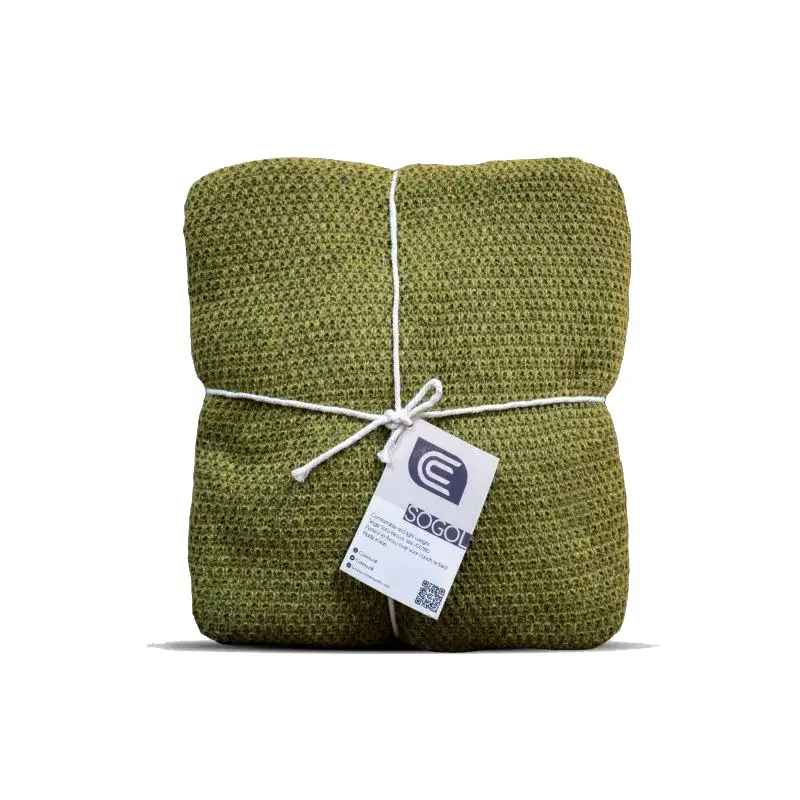 شال مبل کلکسیون سوگل سایز 220*180 سانتی متر رنگ زیتونی روشن