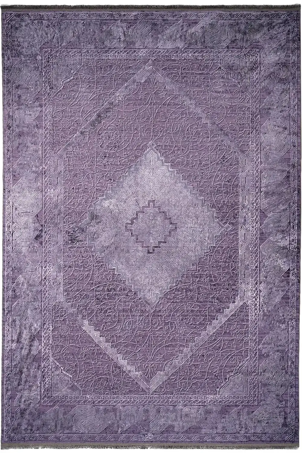 فرش محتشم کهنه نما 1200 شانه کد 300613 زمینه خاکستری (غیربرجسته)