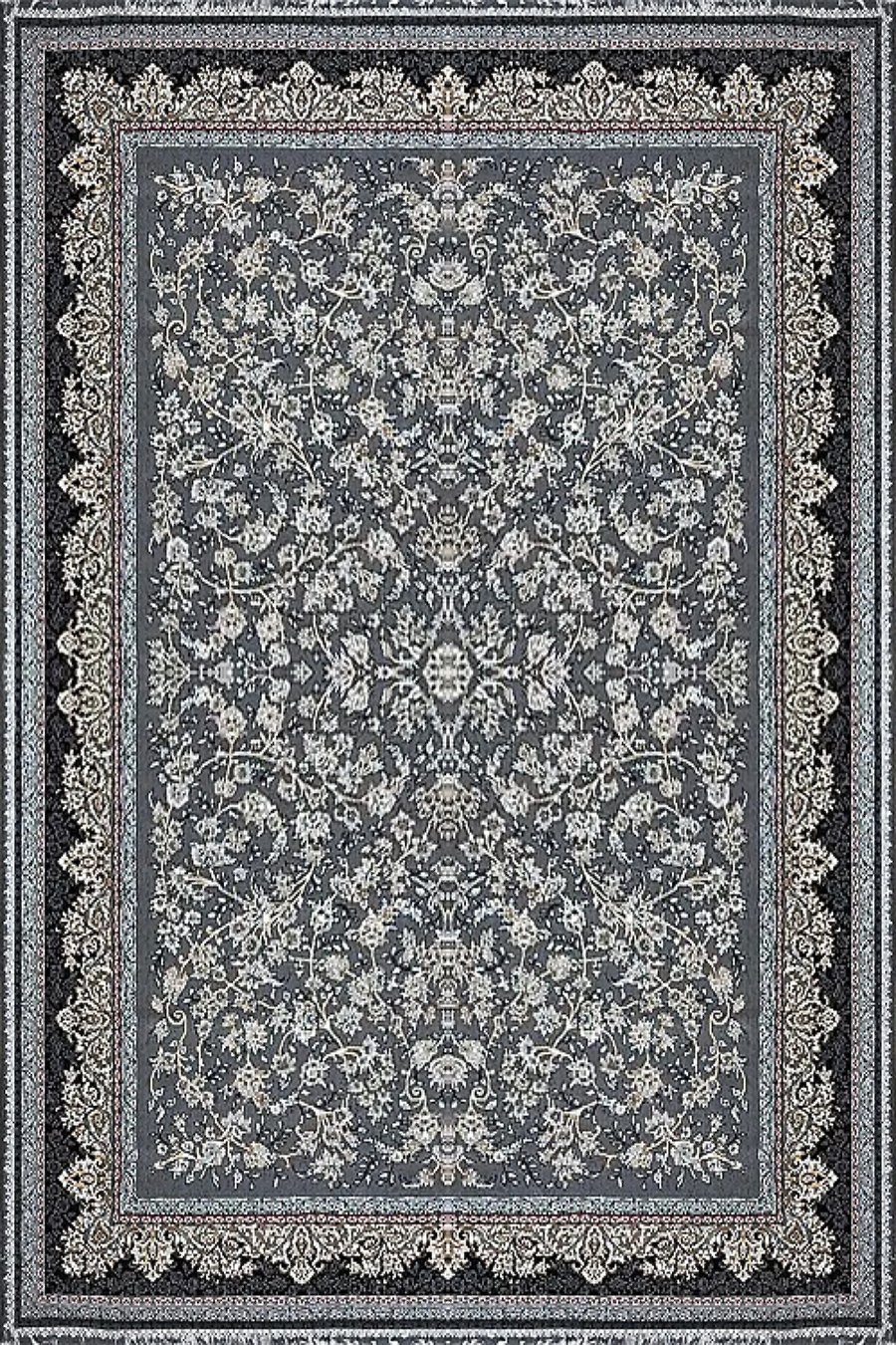 فرش کاشان 500 شانه طرح آوا زمینه فیلی (غیربرجسته)